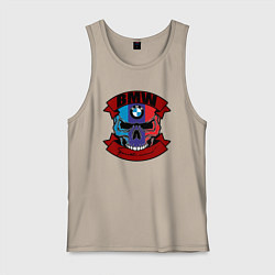 Майка мужская хлопок BMW sport mind, цвет: миндальный