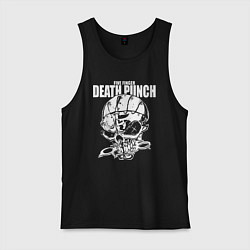 Майка мужская хлопок FFDP skull, цвет: черный