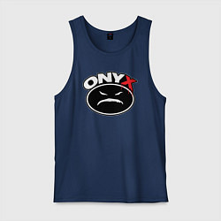 Майка мужская хлопок Onyx - black logo, цвет: тёмно-синий