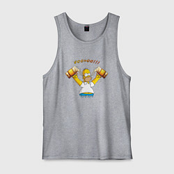Майка мужская хлопок Homer & Beer, цвет: меланж