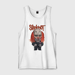 Майка мужская хлопок Slipknot art, цвет: белый