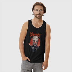 Майка мужская хлопок Slipknot art, цвет: черный — фото 2