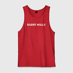 Майка мужская хлопок Silent hill 2 remake logo, цвет: красный