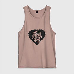 Майка мужская хлопок Лого День матери, цвет: пыльно-розовый