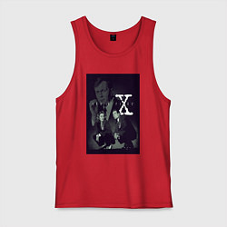 Майка мужская хлопок X poster, цвет: красный