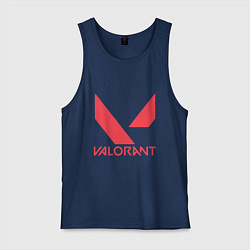 Майка мужская хлопок Valorant - logo, цвет: тёмно-синий