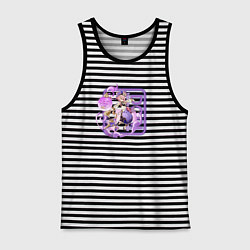 Майка мужская хлопок Dori Neon, цвет: черная тельняшка