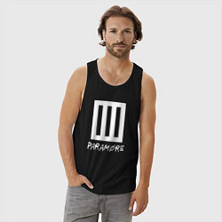 Майка мужская хлопок Paramore логотип, цвет: черный — фото 2