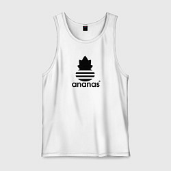 Майка мужская хлопок Ananas - Adidas, цвет: белый