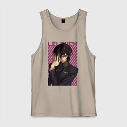 Майка мужская хлопок Лелуш Черный принц, цвет: миндальный