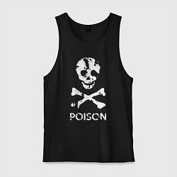 Майка мужская хлопок Poison sign, цвет: черный