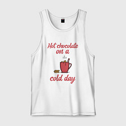 Мужская майка Горячий шоколад в холодный день