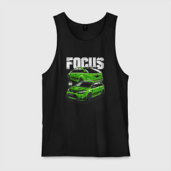 Майка мужская хлопок Ford Focus art, цвет: черный