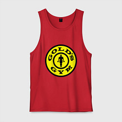 Майка мужская хлопок Golds GYM, цвет: красный
