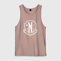 Майка мужская хлопок Академия Невермор, цвет: пыльно-розовый