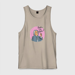 Мужская майка Back to Bach, розовый фон