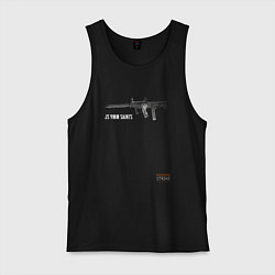 Майка мужская хлопок JS 9MM SAINTS, цвет: черный