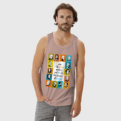 Майка мужская хлопок Мы создатели музыки, цвет: пыльно-розовый — фото 2