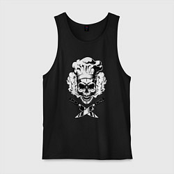 Майка мужская хлопок The cooks skull, цвет: черный