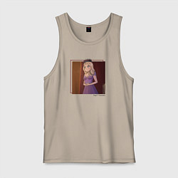 Майка мужская хлопок Аниме СТ, цвет: миндальный