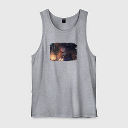 Майка мужская хлопок Волшебница: нейросеть, цвет: меланж