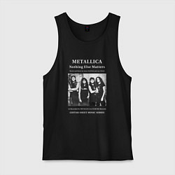 Майка мужская хлопок Metallica рок группа, цвет: черный