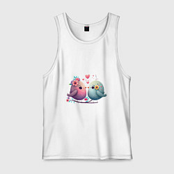 Мужская майка Влюбленные птички арт