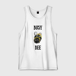 Майка мужская хлопок Busy bee, цвет: белый