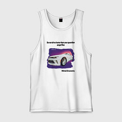 Майка мужская хлопок My car, цвет: белый