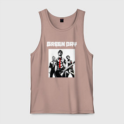 Майка мужская хлопок Greed Day rock, цвет: пыльно-розовый