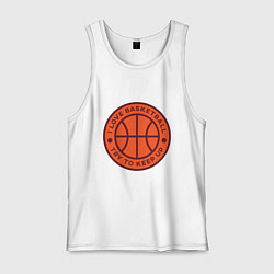 Майка мужская хлопок Love basketball, цвет: белый