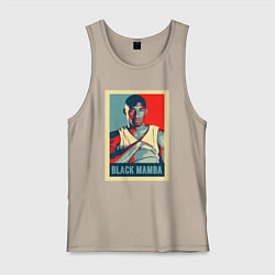 Майка мужская хлопок Black mamba poster, цвет: миндальный