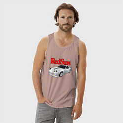 Майка мужская хлопок Red Suns, цвет: пыльно-розовый — фото 2