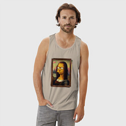 Майка мужская хлопок Mona Simpson, цвет: миндальный — фото 2