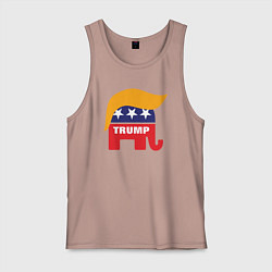 Майка мужская хлопок Trump elephant, цвет: пыльно-розовый