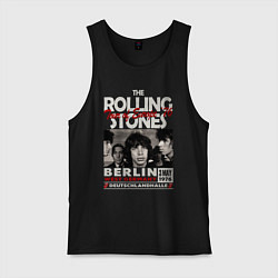 Майка мужская хлопок The Rolling Stones rock, цвет: черный