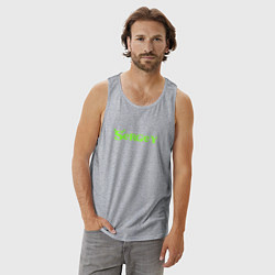 Майка мужская хлопок Сергей в стиле Шрек, цвет: меланж — фото 2