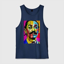 Майка мужская хлопок Salvador Dali, цвет: тёмно-синий