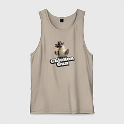 Мужская майка Chicken Gun illustration