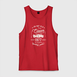 Майка мужская хлопок Я классический 1977, цвет: красный