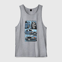 Майка мужская хлопок Mercedes-Benz 190E V1, цвет: меланж