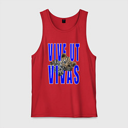 Майка мужская хлопок Vive ut vivas, цвет: красный