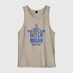 Майка мужская хлопок Inter Milan fans club, цвет: миндальный