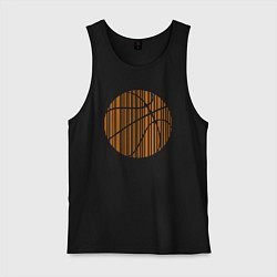 Майка мужская хлопок Basket ball, цвет: черный