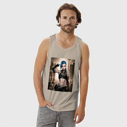 Майка мужская хлопок Jinx model, цвет: миндальный — фото 2