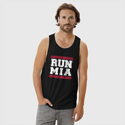 Майка мужская хлопок Run Miami Heat, цвет: черный — фото 2