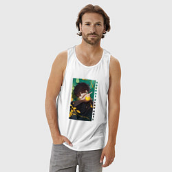 Майка мужская хлопок Взгляд Дань Хэна, цвет: белый — фото 2