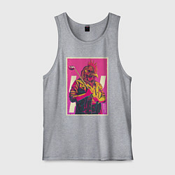 Майка мужская хлопок Dangerous Jacket, цвет: меланж