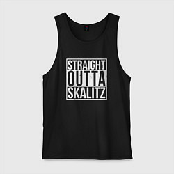 Майка мужская хлопок Straight outta Skalitz, цвет: черный