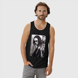 Майка мужская хлопок Брендон Ли, цвет: черный — фото 2